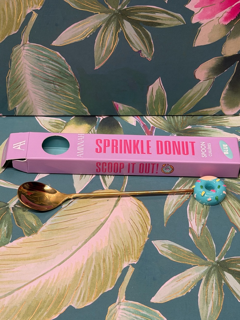 Aminnah Sprinkle Donut Body Butter Spoon Blue NIB